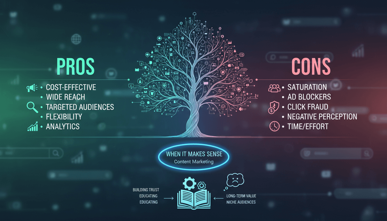 Free internet advertising pros and cons